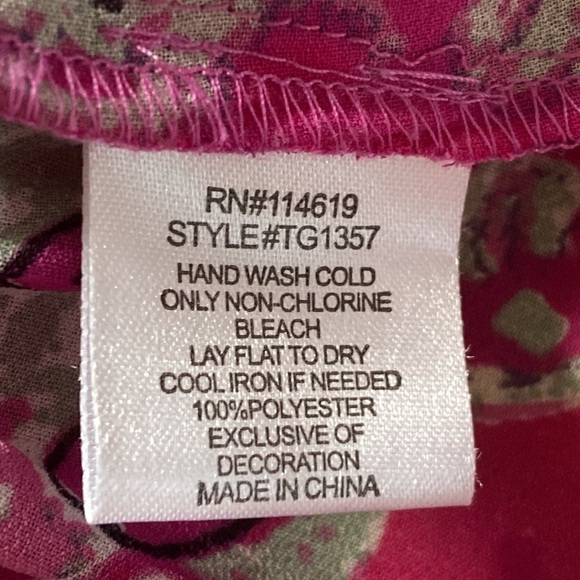 Mushka by Sienna Rose Pink Bohemian Boho Peasant Top Blouse size S - Picture 6 of 6